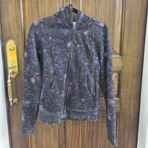 Floral Zip-Up Hoodie